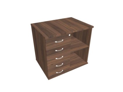 Prídavná skriňa k stolu Hobis, zámok, L, orech