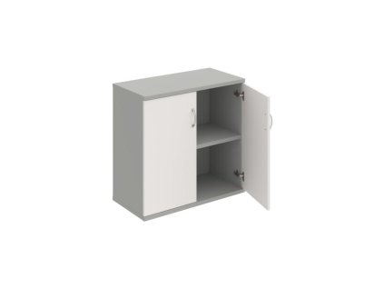 Policová skriňa Strong, 80x76,8x40 cm, biela/sivá