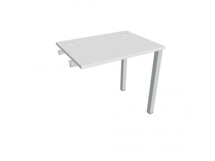 Pracovný stôl Uni k pozdĺ. reťazeniu, 80x75,5x60 cm, biela/sivá