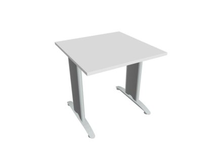 Rokovací stôl Flex, 80x75,5x80 cm, biely/kov