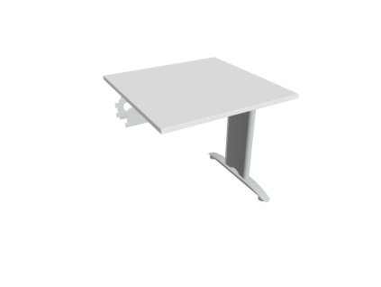 Rokovací stôl Flex, 80x75,5x80 cm, biely/kov