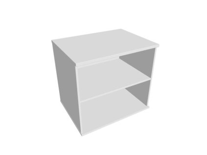 Prídavná skriňa k stolu Hobis, 80x75,5x60 cm, biela