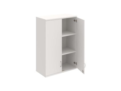 Policová skriňa Strong, zámok, horná, 80x115,2x40 cm, biela/biela