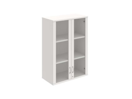 Policová skriňa Strong, zámok, horná, 80x115,2x40 cm, biela/biela