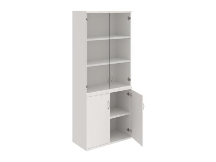 Policová skriňa Strong, 80x192x40 cm, biela/biela