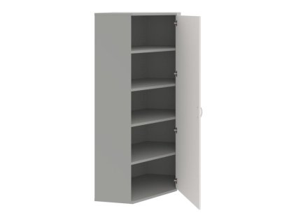 Policová skriňa P Strong, 80x192x40 cm, biela/sivá