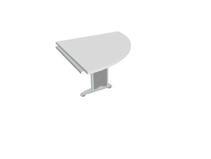 Doplnkový stôl Cross, 80x75,5x80 cm, biela/kov