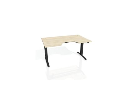 Pracovný stôl Motion Ergo, ZO, 2S, 120x70,5-120,5x90 cm, agát/čierna