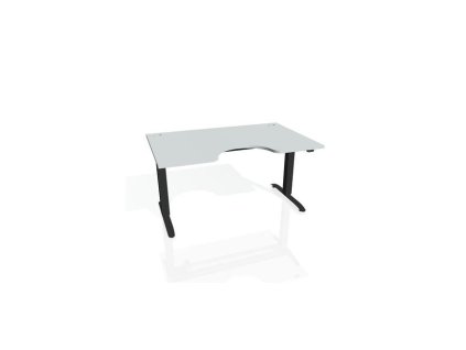 Pracovný stôl Motion Ergo, ZO, 2S, 120x70,5-120,5x90 cm, sivá/čierna