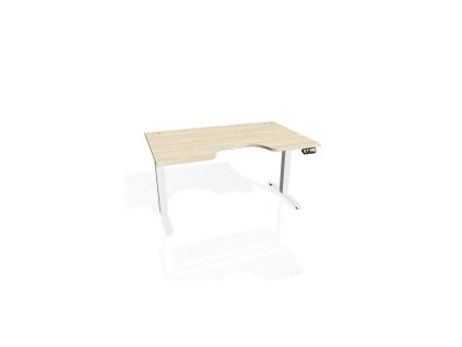 Pracovný stôl Motion Ergo, PO, 2S, 120x70,5-120,5x90 cm, agát/biela