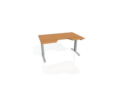 Pracovný stôl Motion Ergo, ZO, 2S, 140x70,5-120,5x90 cm, jelša/sivá