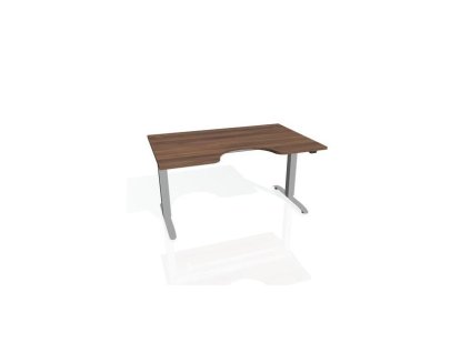 Pracovný stôl Motion Ergo, ZO, 2S, 160x70,5-120,5x90 cm, orech/sivá