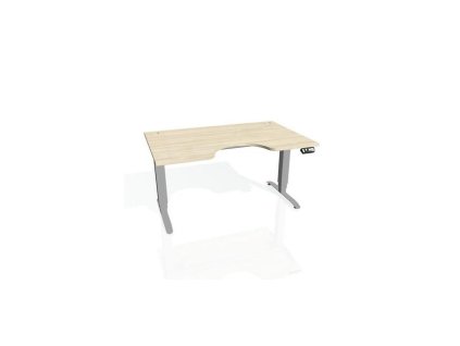 Pracovný stôl Motion Ergo, PO, 3S, 180x61-128x90 cm, agát/sivá