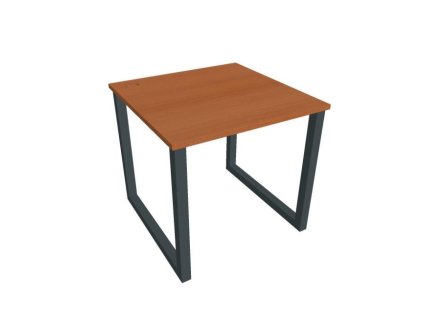 Pracovný stôl UNI O, 80x75,5x80 cm, čerešňa/čierna