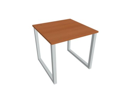 Pracovný stôl UNI O, 80x75,5x80 cm, čerešňa/sivá