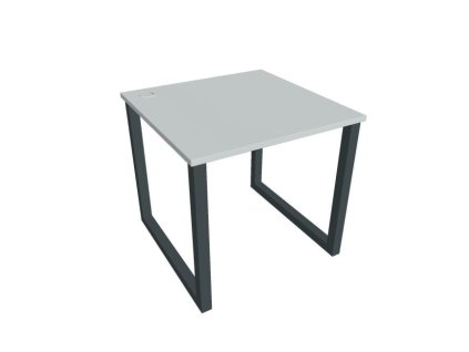 Pracovný stôl UNI O, 80x75,5x80 cm, sivá/čierna