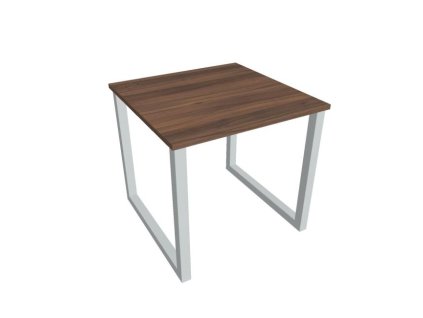 Pracovný stôl UNI O, 80x75,5x80 cm, orech/sivá