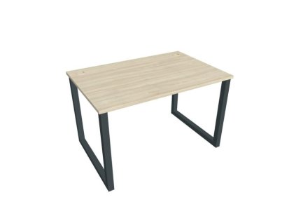 Pracovný stôl UNI O, 120x75,5x80 cm, agát/čierna