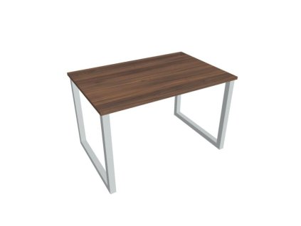 Pracovný stôl UNI O, 120x75,5x80 cm, orech/sivá