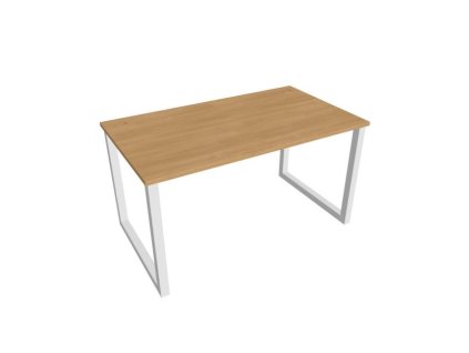 Pracovný stôl UNI O, 140x75,5x80 cm, dub/biela