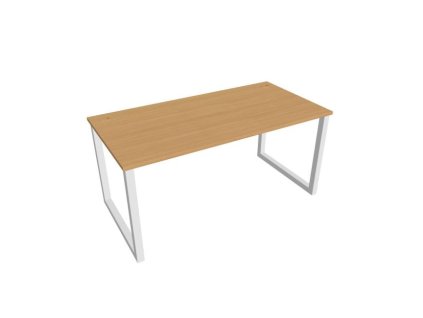 Pracovný stôl UNI O, 160x75,5x80 cm, buk/biela