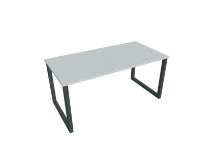 Pracovný stôl UNI O, 160x75,5x80 cm, sivá/čierna