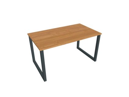 Rokovací stôl UNI O, 140x75,5x80 cm, jelša/čierna