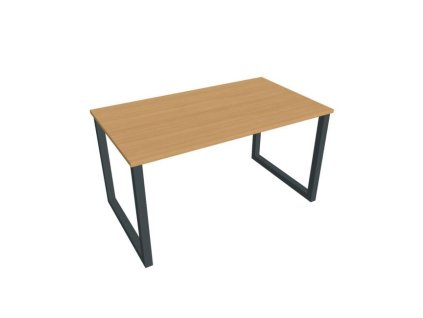 Rokovací stôl UNI O, 140x75,5x80 cm, buk/čierna