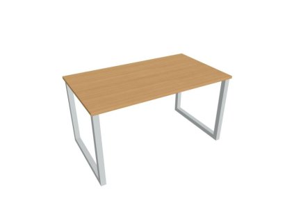 Rokovací stôl UNI O, 140x75,5x80 cm, buk/sivá