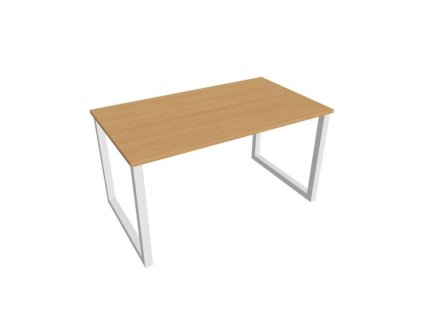 Rokovací stôl UNI O, 140x75,5x80 cm, buk/biela