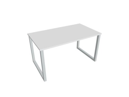 Rokovací stôl UNI O, 140x75,5x80 cm, biela/sivá