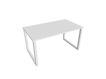 Rokovací stôl UNI O, 140x75,5x80 cm, biela/biela