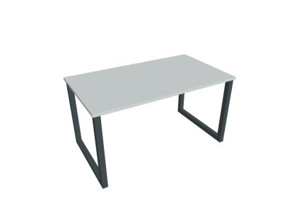 Rokovací stôl UNI O, 140x75,5x80 cm, sivá/čierna