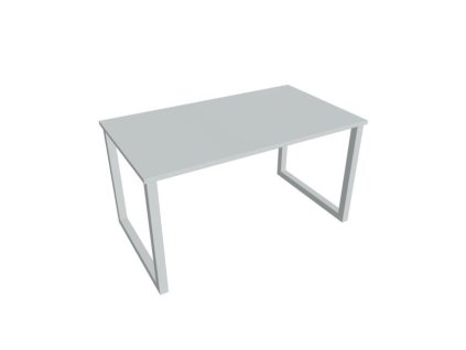 Rokovací stôl UNI O, 140x75,5x80 cm, sivá/sivá