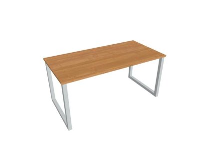 Rokovací stôl UNI O, 160x75,5x80 cm, jelša/sivá