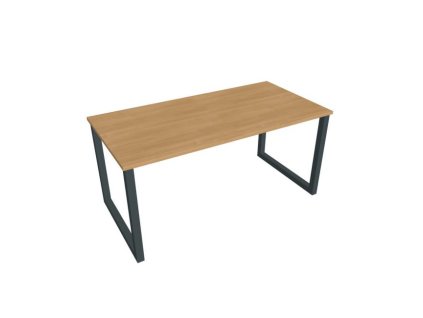 Rokovací stôl UNI O, 160x75,5x80 cm, dub/čierna
