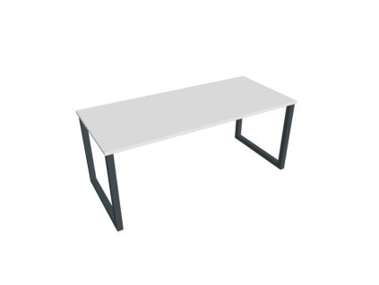 Rokovací stôl UNI O, 180x75,5x80 cm, biela/čierna