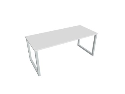 Rokovací stôl UNI O, 180x75,5x80 cm, biela/sivá