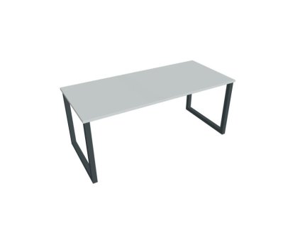 Rokovací stôl UNI O, 180x75,5x80 cm, sivá/čierna