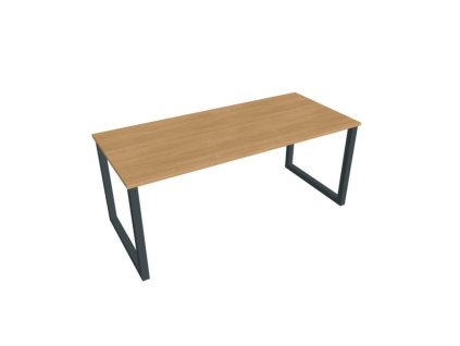Rokovací stôl UNI O, 180x75,5x80 cm, dub/čierna