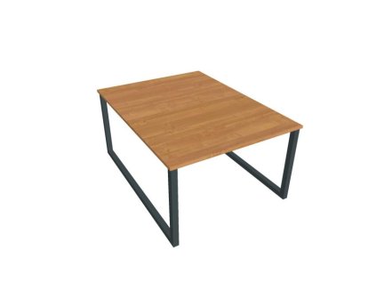 Pracovný stôl UNI O, 120x75,5x160 cm, jelša/čierna