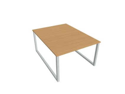 Pracovný stôl UNI O, 120x75,5x160 cm, buk/sivá