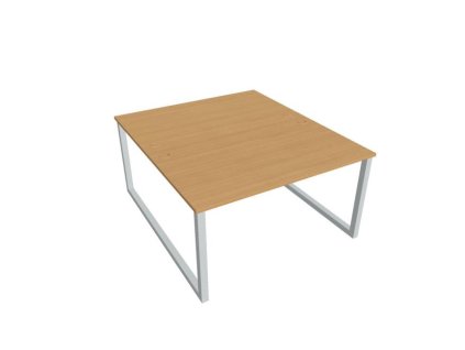 Pracovný stôl UNI O, 140x75,5x160 cm, buk/sivá