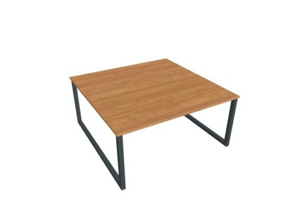 Pracovný stôl UNI O, 160x75,5x160 cm, jelša/čierna