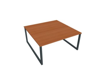 Pracovný stôl UNI O, 160x75,5x160 cm, čerešňa/čierna