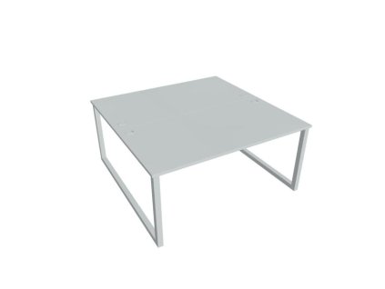 Pracovný stôl UNI O, 160x75,5x160 cm, sivá/sivá