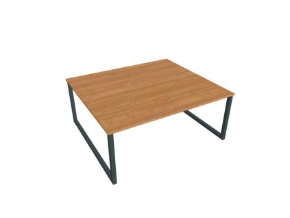 Pracovný stôl UNI O, 180x75,5x160 cm, jelša/čierna