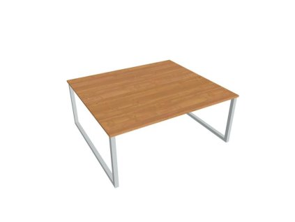 Pracovný stôl UNI O, 180x75,5x160 cm, jelša/sivá