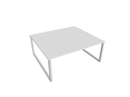 Pracovný stôl UNI O, 180x75,5x160 cm, biela/sivá