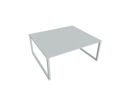 Pracovný stôl UNI O, 180x75,5x160 cm, sivá/sivá